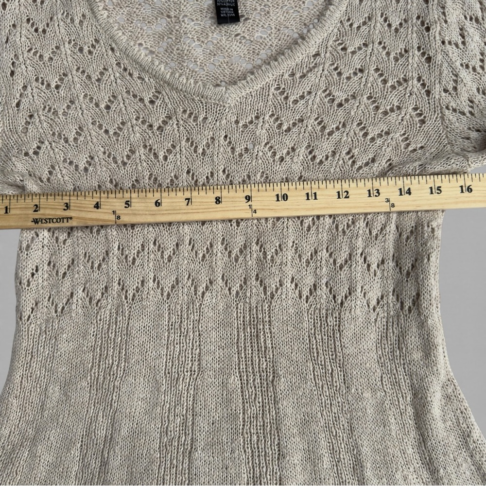 Style & Co NWT Cotton Blend Open Knit XS Lightweight Sweater Dress Cozy Feminine - Picture 12 of 14